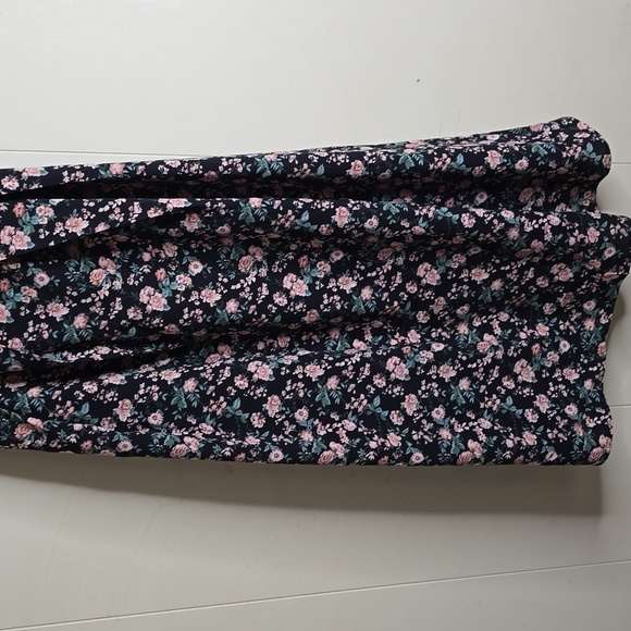 Women's Floral A Line Smocked Waist Tiered Ruffled Chiffon Mini Dress Allegra K - Picture 10 of 11